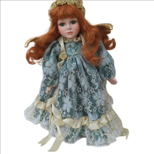 Collectors Celesta Angel Doll 16" Auburn Curly Hair Lace Dress